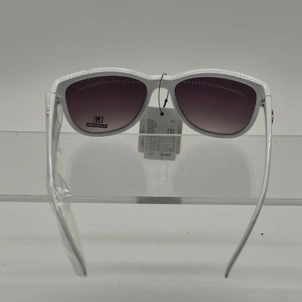 603 white sunglasses with purple